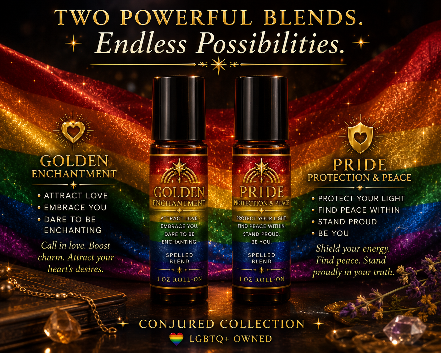 Pride Love & Protection Bundle | Spiritual Oil Duo for LGBTQ+ Community