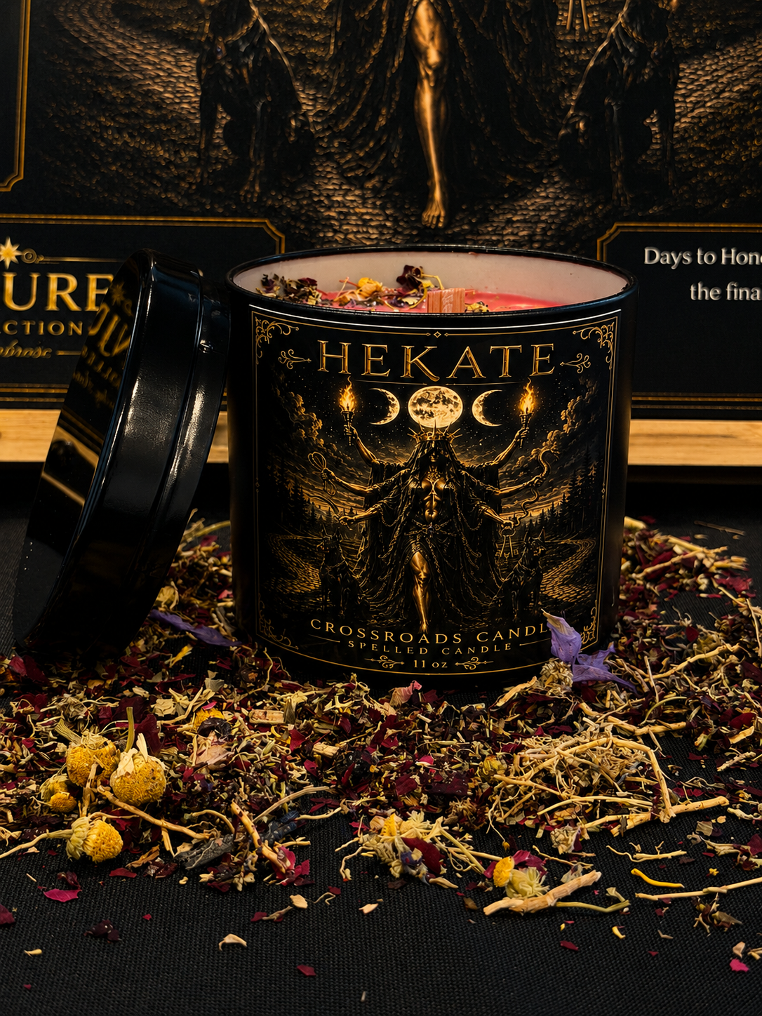 Hekate Crossroads Candle | 11 oz Spelled Candle