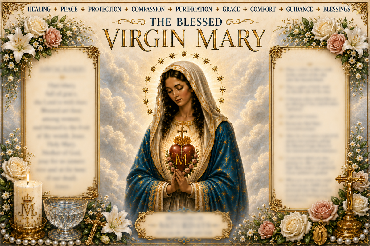Blessed Virgin Mary Devotional Altar – Blessed & Activated