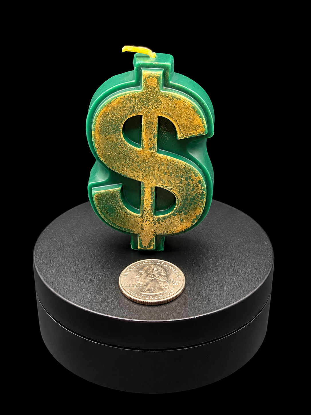 Small Dollar Sign Candle for Money & Prosperity